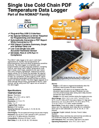 Thumbnail of document Data Sheet - OM-21 Single use Cold Chain PDF Temperature Logger for Audit Reports